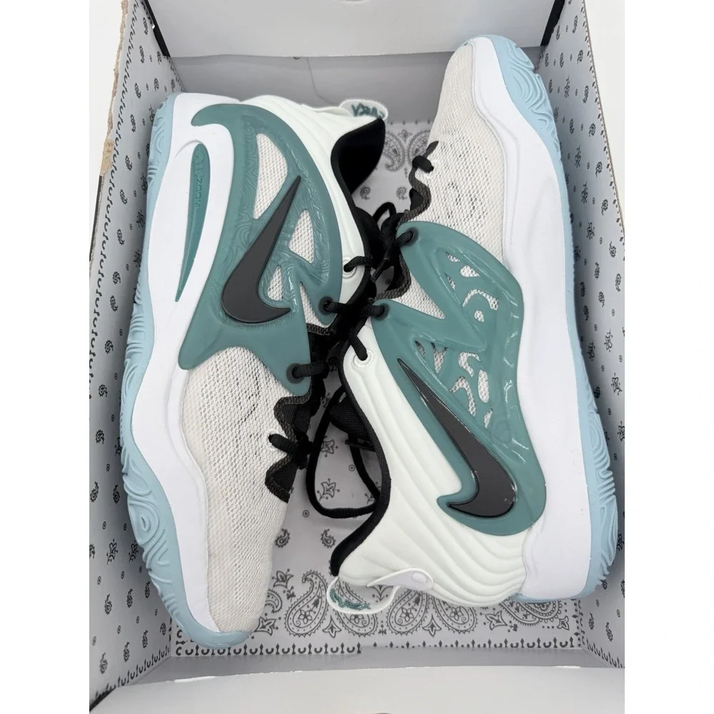Men's Size 10.5- Nike KD 15 Mariners Teal Basketball Shoes FJ1216-100 No Box Lid
